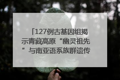 127例古基因组揭示青藏高原“幽灵祖先”与南亚语系族群遗传起源｜封面科考队