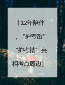 12年陪伴，“护考街”“护考楼”亮相考点周边
