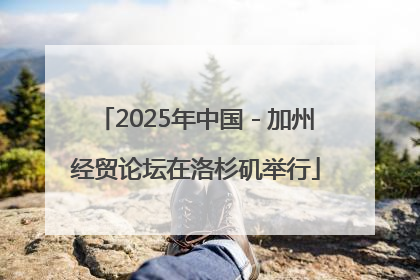 2025年中国－加州经贸论坛在洛杉矶举行