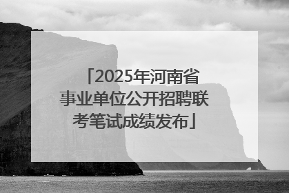2025年河南省事业单位公开招聘联考笔试成绩发布