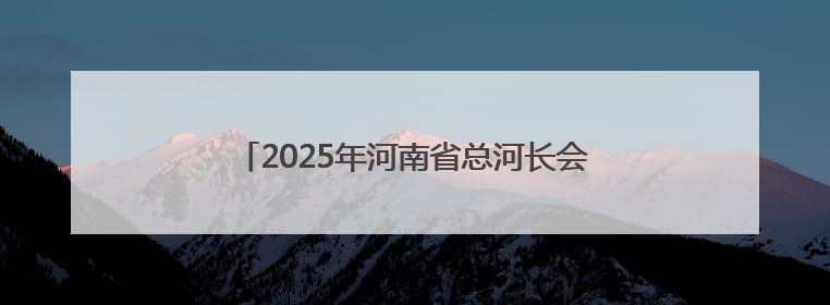 2025年河南省总河长会议暨防汛备汛调度会召开