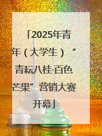 2025年青年（大学生）“青耘八桂·百色芒果”营销大赛开幕