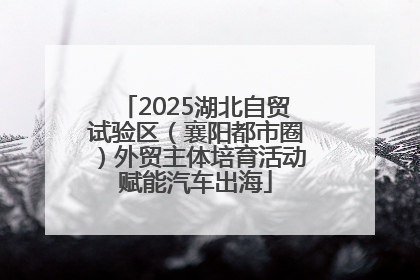 2025湖北自贸试验区（襄阳都市圈）外贸主体培育活动赋能汽车出海