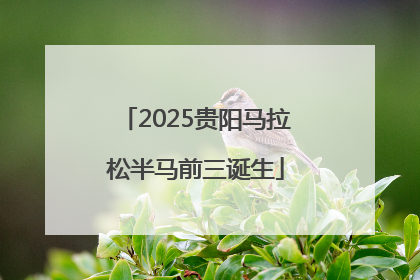 2025贵阳马拉松半马前三诞生