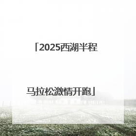 2025西湖半程马拉松激情开跑