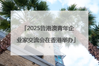 2025鲁港澳青年企业家交流会在香港举办