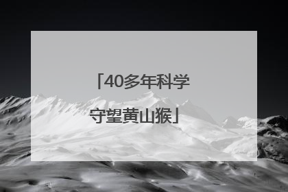 40多年科学守望黄山猴