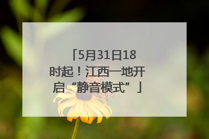 5月31日18时起！江西一地开启“静音模式”