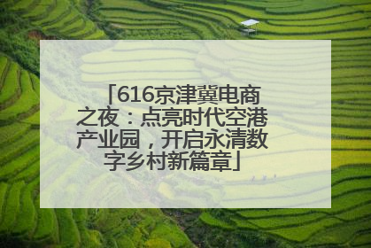 616京津冀电商之夜：点亮时代空港产业园，开启永清数字乡村新篇章