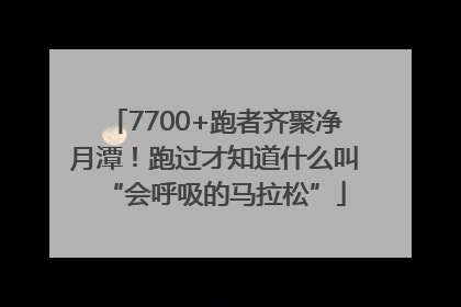 7700+跑者齐聚净月潭！跑过才知道什么叫“会呼吸的马拉松”
